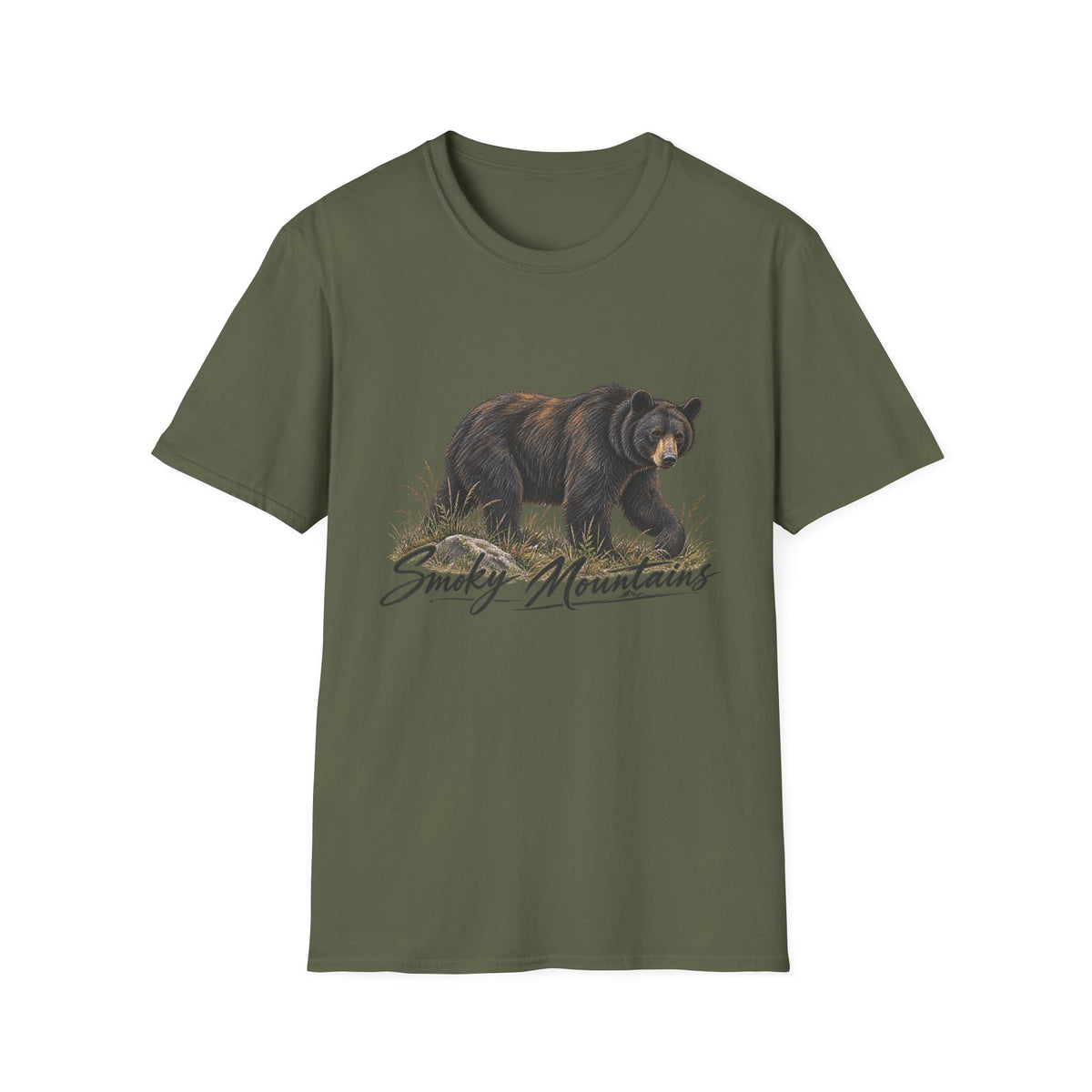 Black Bear Illustration T-Shirt | Smoky Mountains Wildlife Print