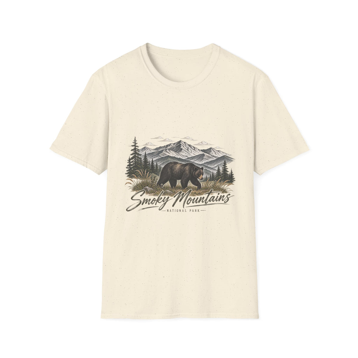 Smoky Mountains Bear Scenic Tee | Mountain Landscape T-Shirt