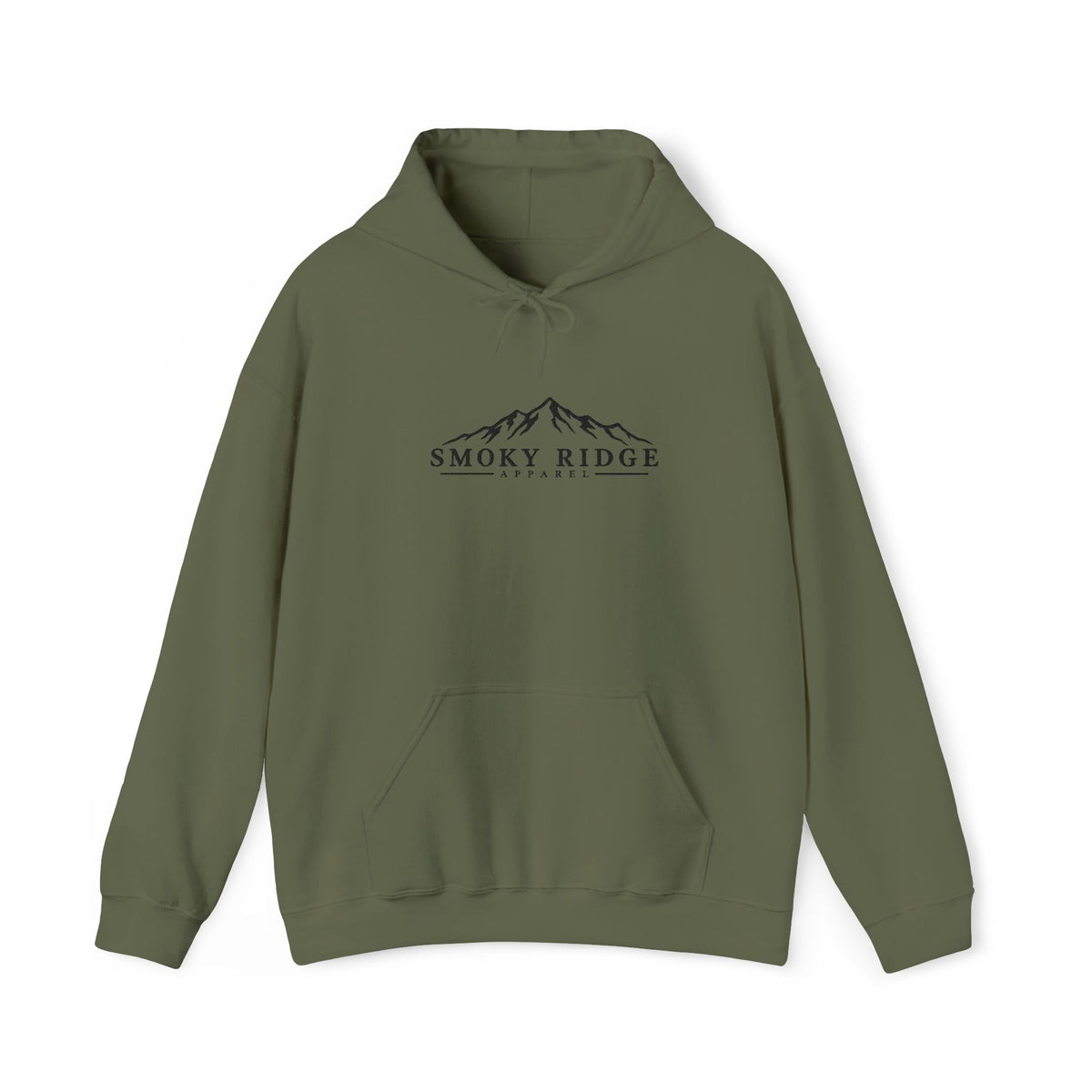 Smoky Ridge mountain logo Hoodie | minimalist outdoor mountain design