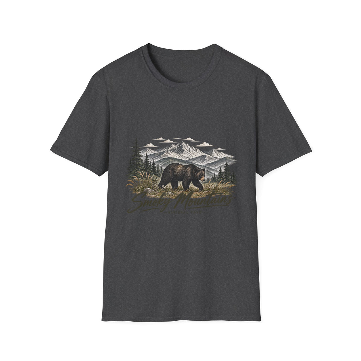 Smoky Mountains Bear Scenic Tee | Mountain Landscape T-Shirt