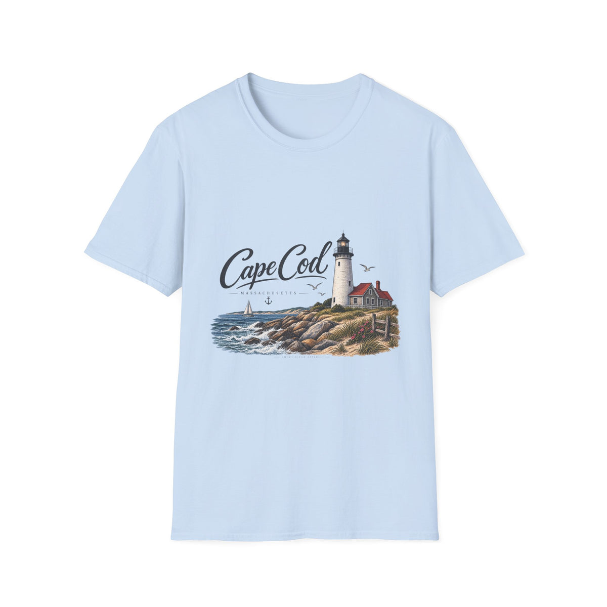 Cape Cod Lighthouse T-Shirt | Coastal Beach Ocean Seaside Design