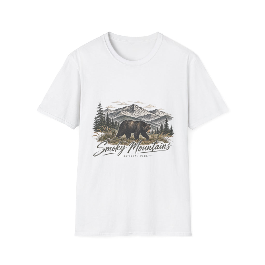 Smoky Mountains Bear Scenic Tee | Mountain Landscape T-Shirt