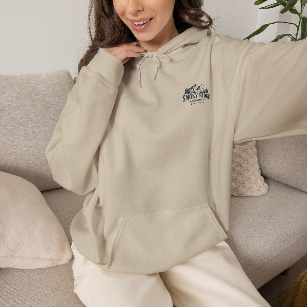 Smoky Ridge Cabin Graphic Hoodie | Mountain Cabin Pullover