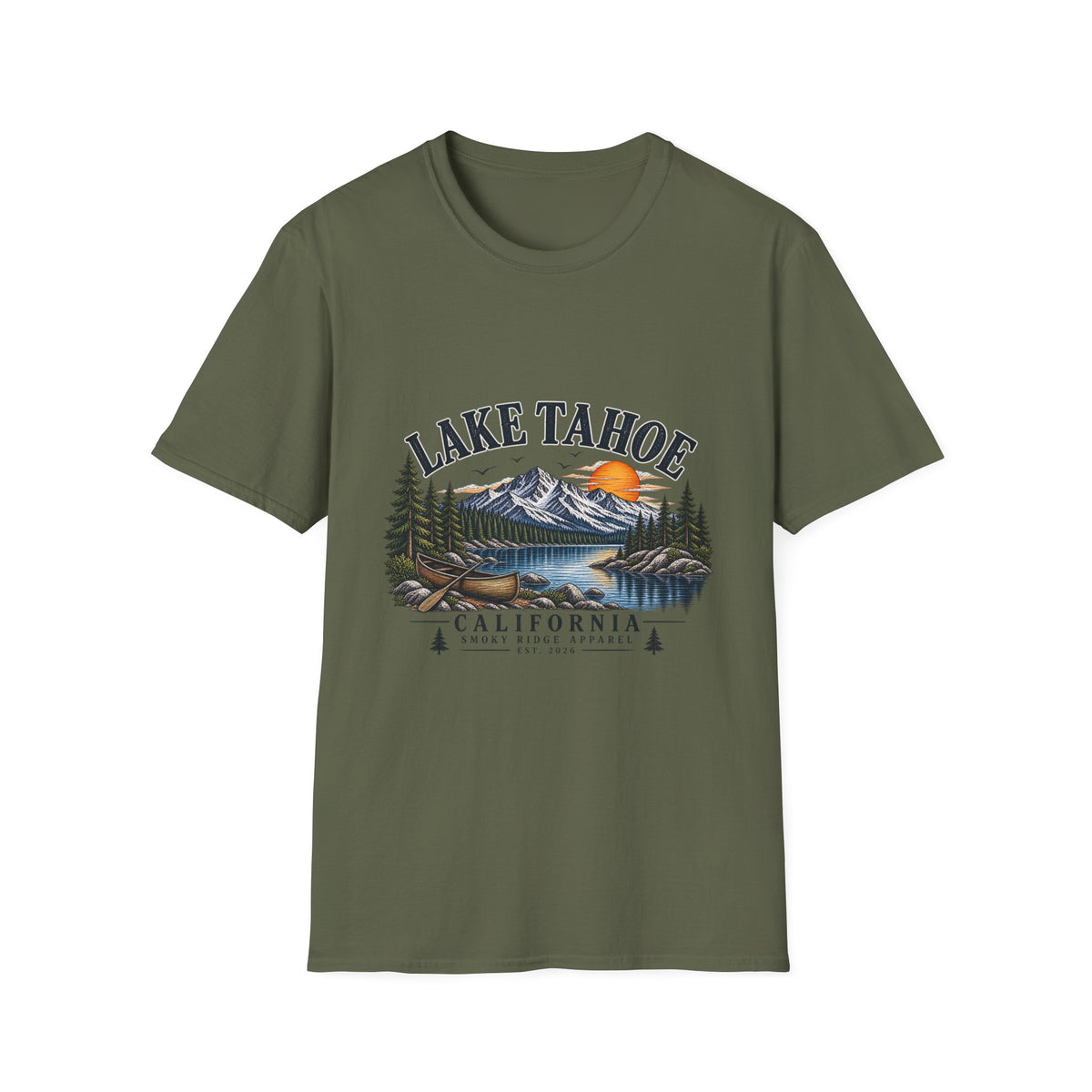 Lake Tahoe Mountain Sunset T-Shirt | California Adventure
