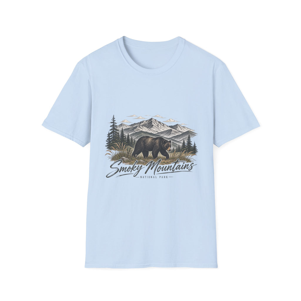 Smoky Mountains Bear Scenic Tee | Mountain Landscape T-Shirt
