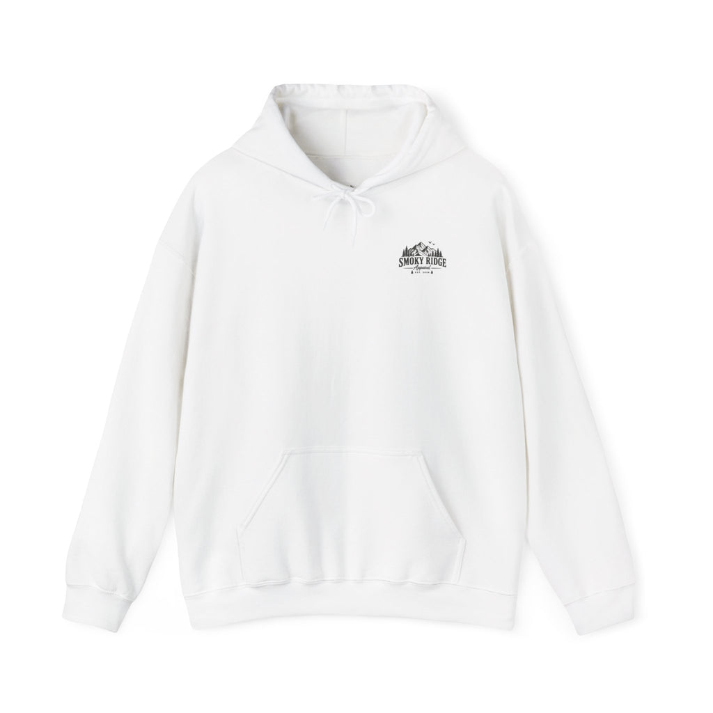 Smoky Ridge Cabin Graphic Hoodie | Mountain Cabin Pullover