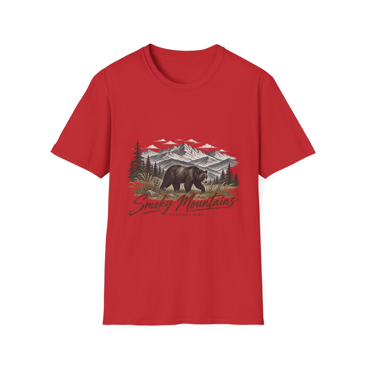 Smoky Mountains Bear Scenic Tee | Mountain Landscape T-Shirt