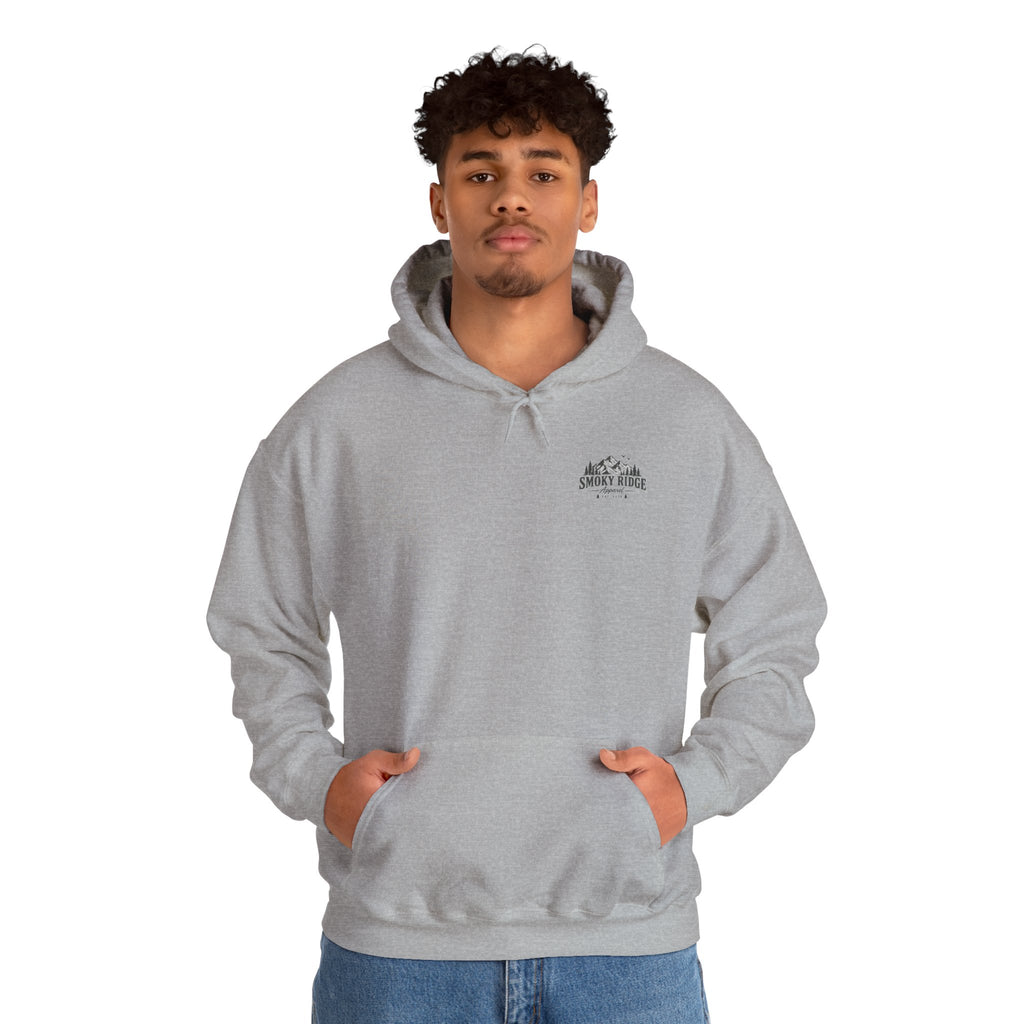 Smoky Ridge Cabin Graphic Hoodie | Mountain Cabin Pullover