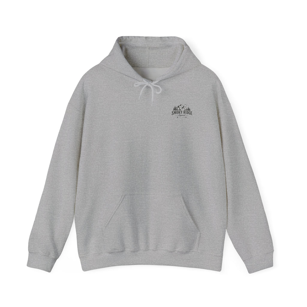 Smoky Ridge Cabin Graphic Hoodie | Mountain Cabin Pullover